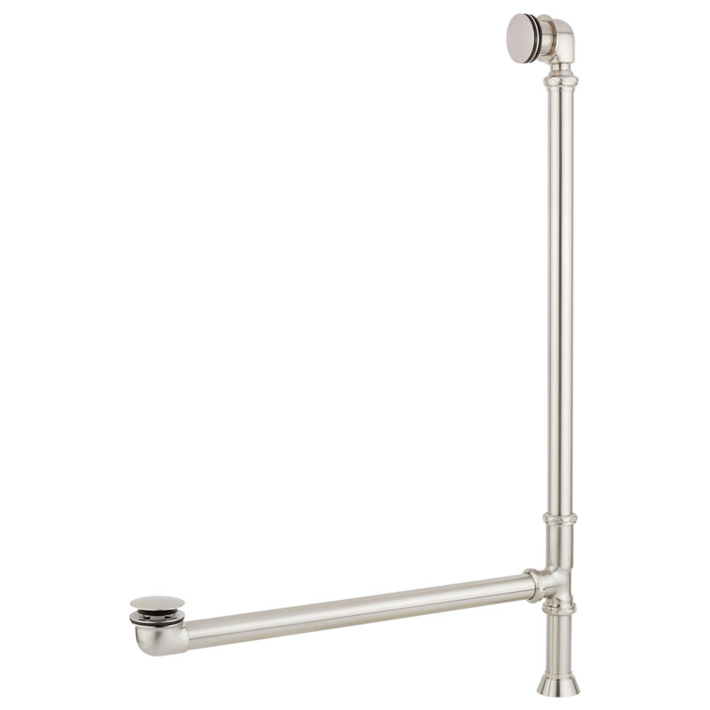 Raksha 60" Double-Wall Copper Soaking Tub with Included Overflow Drain, Brushed Nickel