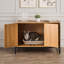 Armoire à litière cachée 31,5 po avec matelas à griffer pour chat et rangement imperméable pour chambre à coucher avec fonction de blocage des odeurs compatible avec les grands espaces