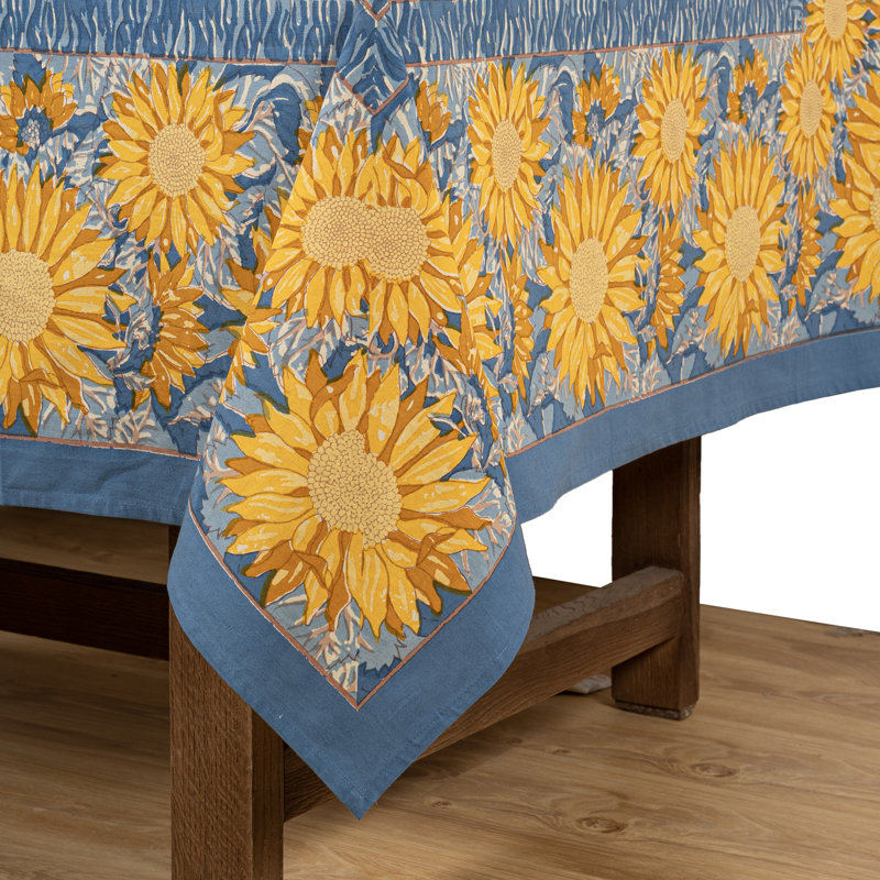 Sunflower Handmade Floral Tablecloth