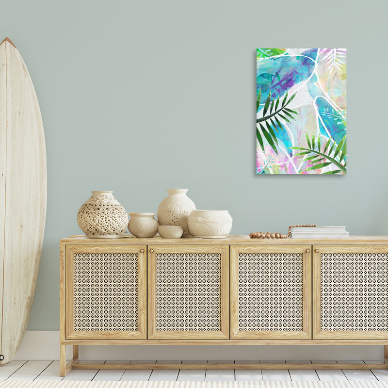 «Layered Tropical Leaves» par Lori Dubois, H 36 po x l 24 po