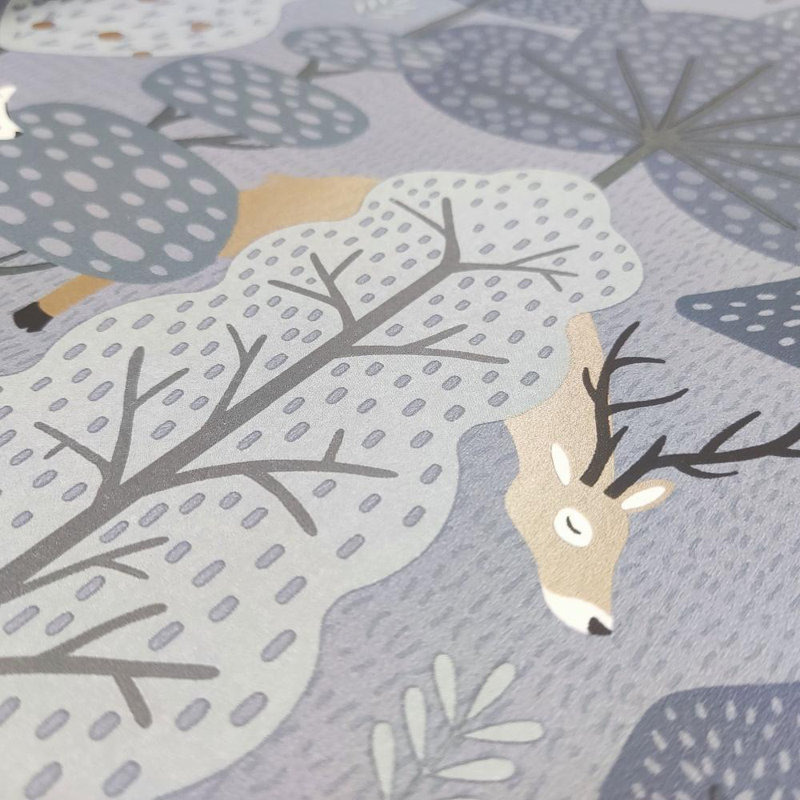 Enchanted Forest Wallpaper, Blue