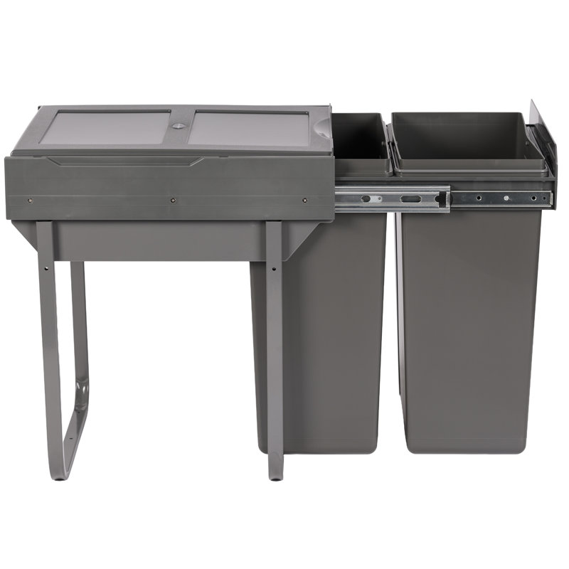 Plastic Pull Out Rubbish Bin, 60 Litres