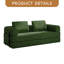 Canapé-lit convertible, futon pliable en velours côtelé avec cadre et coussin fixes, canapé-lit 3 places pour le salon, la chambre à coucher ou le studio-2016613380