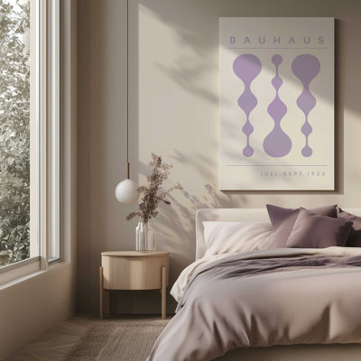 «Midnight Retro Bauhaus», reproduction sur toile encadrée