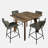 Juliana 4 - Person Solid Wood Solid Wood Top Four Leg Dining Set-93991221