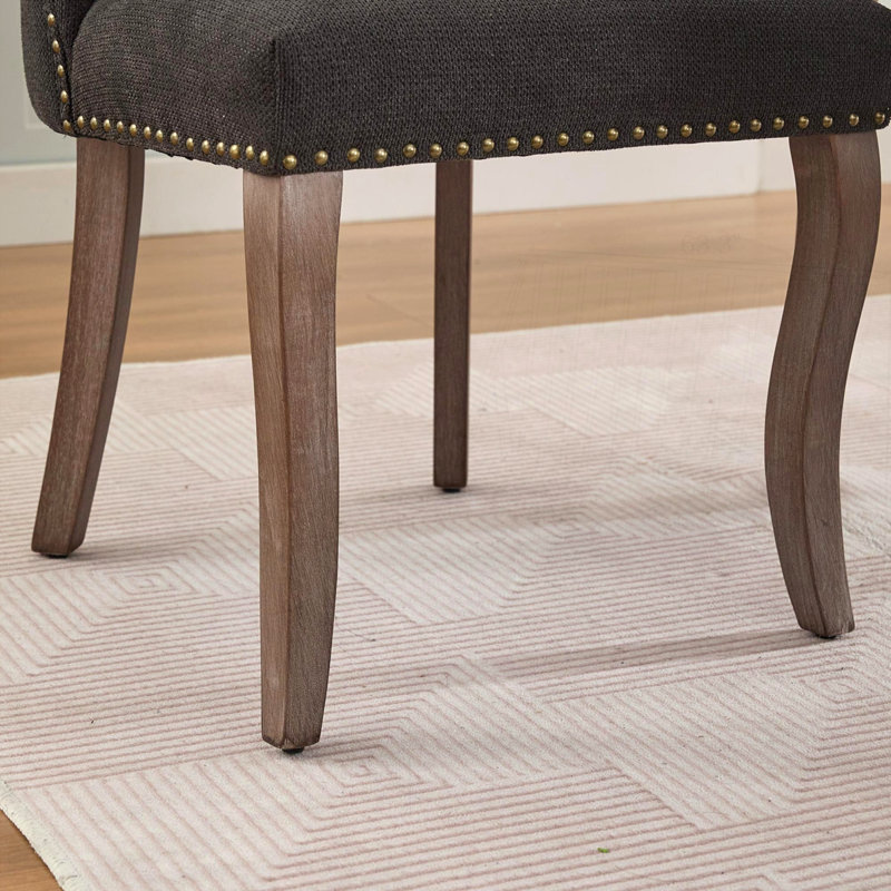 Ensemble de 2 chaises de salle à manger rembourrées Modern, Noir