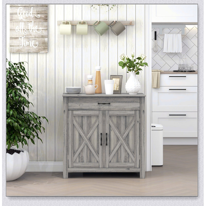 Accent Cabinet with Drawer, Gray Wash