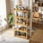Modern Home Office 55" 4-Tier Transparent Display Cabinet Acrylic Flip Door Curio Cabinet Floor-Standing Showcase Bookshelf For Living Room Bedroom-109080835
