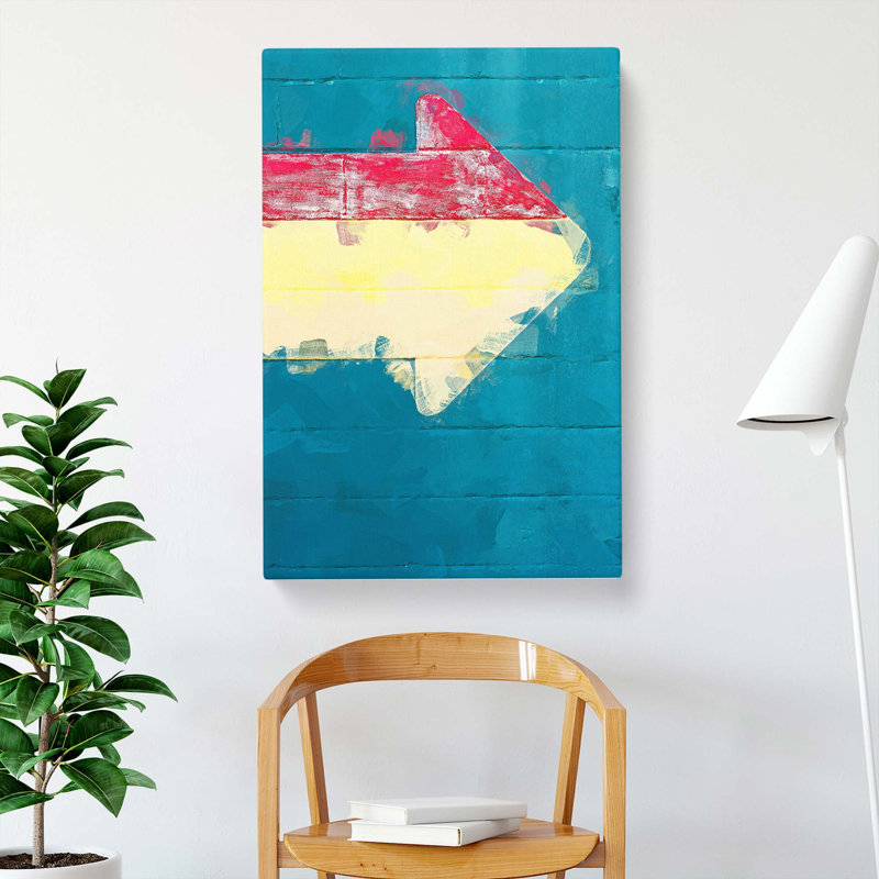 Pointing This Way In Abstract - Wrapped Canvas, 50cm H x 35cm W x 3cm D