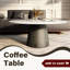 Table basse ronde moderne - Base en bois massif noir avec un design élégant Mid-Century-1762200613-1761387001