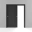 Portes coulissantes pour garde-robe coulissantes | Quadro 4111 noir mat | Ensemble de quincaillerie pour moulures Sturdy Rails-87389709
