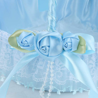 Flower Girl Basket Wedding Basket With Handle Flower Storage For Wedding Party Supplies