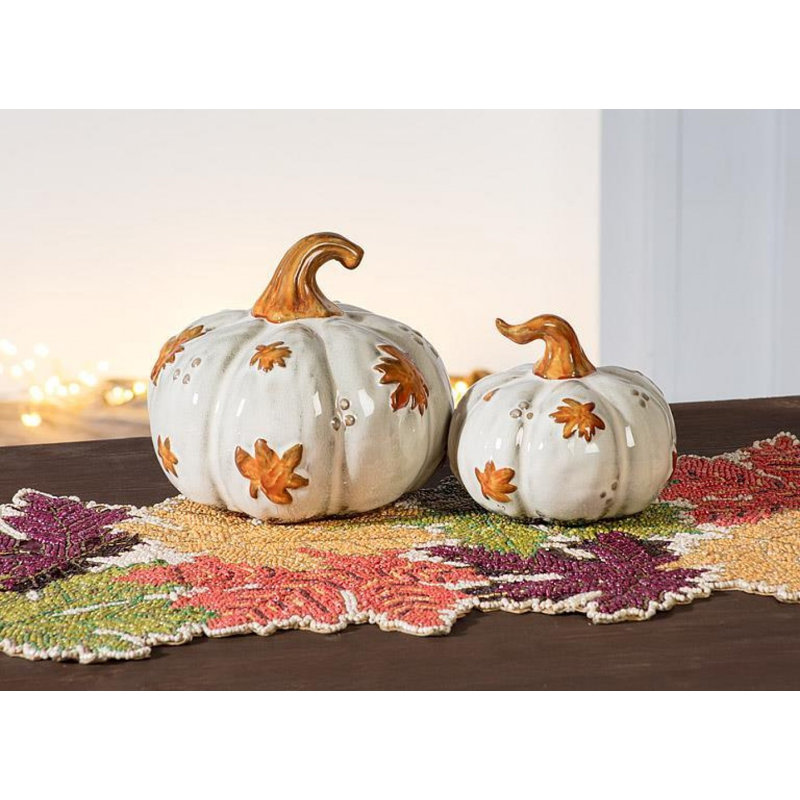 Fall Leaves Bead Table Runner