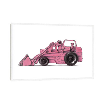 Tractor White Pink - Print on Canvas