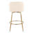 Swivel Upholstered Counter Stool with Metal Frame-94398875