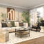 The Novogratz Polyester Geometric Living Room Framed Wall Art with Tan Layered Arches
