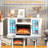 Fireplace TV Stand, With Frame And LED Light Colors-81095423