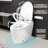 T4W Uinkoo Smart Toilet - Fully featured arc angle white smart toilet W/ big size LED screen, Auto Open/Close, Auto Flush System, Heated Seat, Night Light