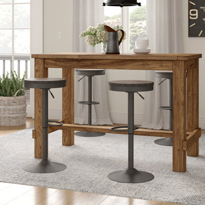Chambord Swivel Solid Wood Adjustable Height Bar Stool by Laurel Foundry Modern Farmhouse