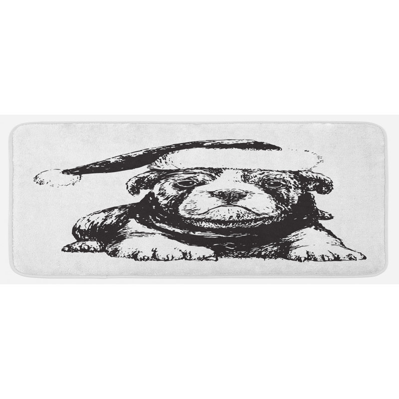 Tapis de cuisine bouledogue