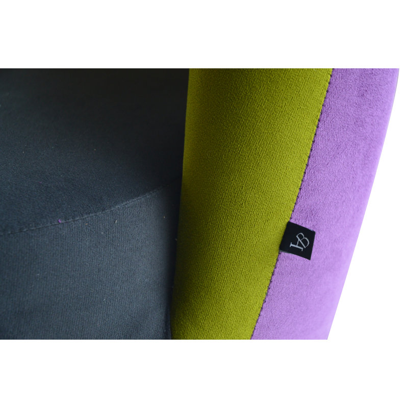Upholstered Accent Chair, Purple/Grey/Green