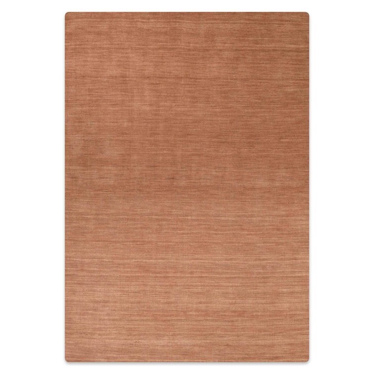 Yesica Hand Knotted Loom Wool Eco-Friendly Area Rugs - Light Brown Color, Plain Solid Design, High Pile Thick Handmade Anti Skid Area Rugs for Living Room, Bed Room