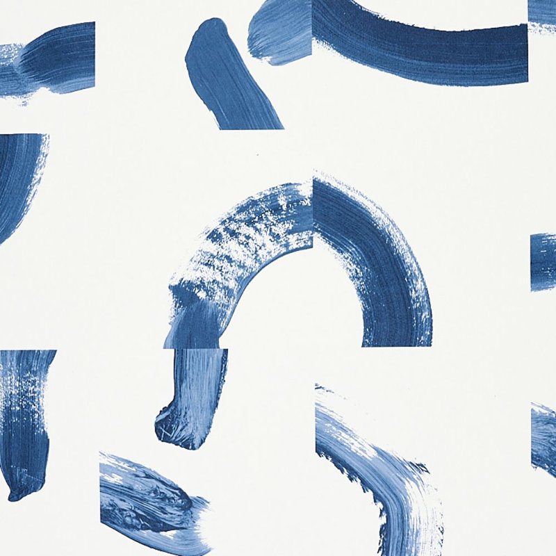 Ensemble de panneaux Schumacher x Caroline Z Hurley Sepiessa, Bleu