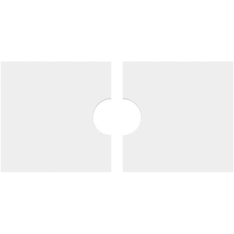 12"W x 6"H x 2"ID x 4"C x 1"P Rectangle Architectural Grade PVC Contemporary Ceiling Medallion, Two Piece