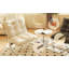 Chaise d'appoint moderne, chaise de salon confortable avec structure en métal chromé, chaises de canapé rembourrées à coussin souple pour bureau à domicile, chambre à coucher, salle à manger (crème - 1pc)