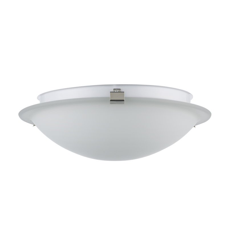 Plafonnier encastré 2 lumières 12 po Braydon, Nickel brossé