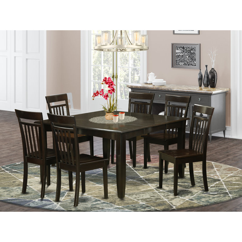 Ensemble de table de salle à manger 7 pièces 7 pièces, 7 pièces: 1 table, 6 chaises