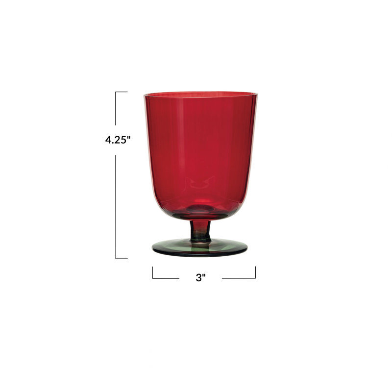 Verre à pied cannelé