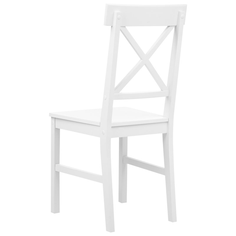 Hartleton 45cm H Cross Back Side Chair in White