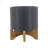 Planter W/ Wood Stand, Matte Gray-356542305