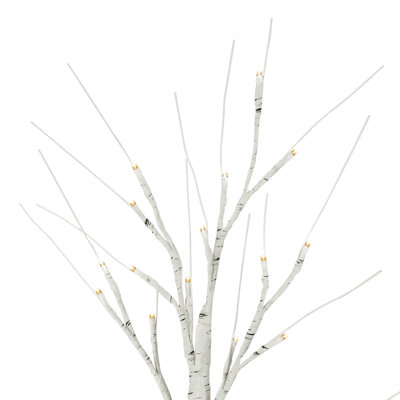24" LED Lighted White Birch Twig Tree - Warm White Lights