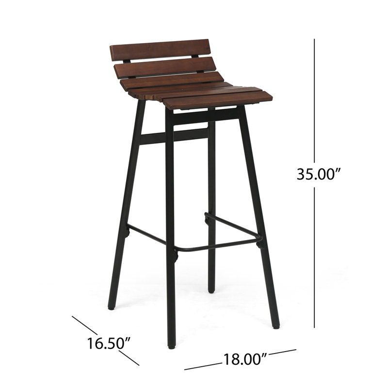 Tabouret nordique, Marron foncé