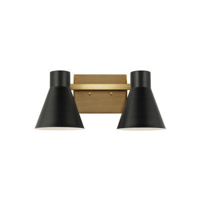 Byers 2-Light Dimmable Steel Vanity Light