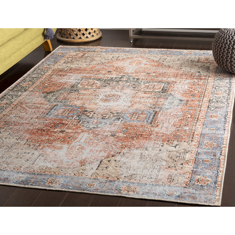 Tapis oriental lavable à la machine Mya, Rectangle 2 pi x 3 pi