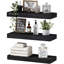 3 tablettes flottantes noires