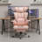 Pink 400 Lbs Heavy-Duty Gaming Chair With Raised Backrest, 3D Saddle Seat, Ergonomic Lumbar Support, And Footrest Backrest.-1910951743
