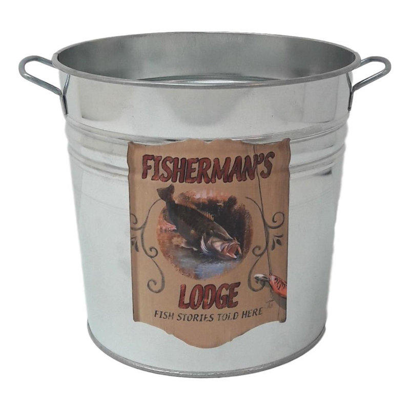 Figgs Metal Pot Planter, Lodge Brown
