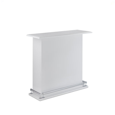 Kite White High Gloss Finish Bar Table