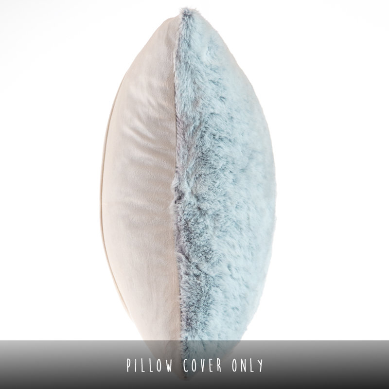 Wegate Faux Fur Throw Pillow Cover, White