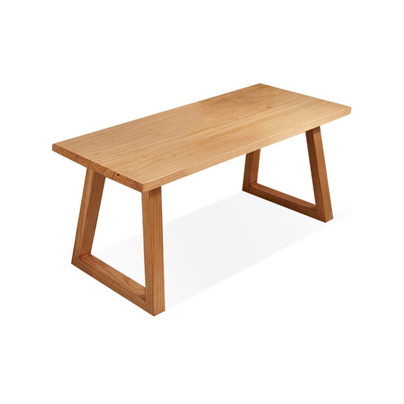 Bureau rectangulaire en bois massif Burlywood, H 29,53 po x l 55,12 po x P 27,56 po