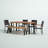 Roger 6 - Person Acacia Wicker Patio Dining Set with Rectangular Table