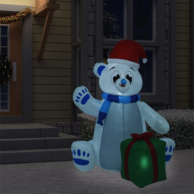 Ours polaire de Noël DEL intérieur et extérieur 8 pi