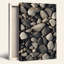 «Gray River Stones», art mural sur toile monochrome texturé-132735469
