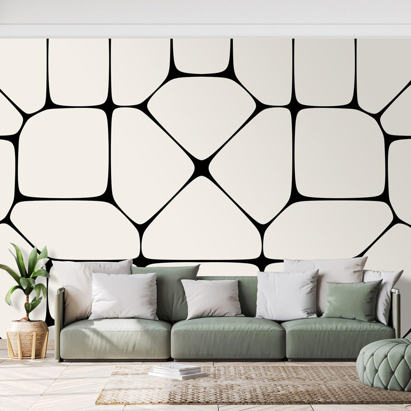Geometric Peel & Stick Geometric Border, 120" L x 144" W