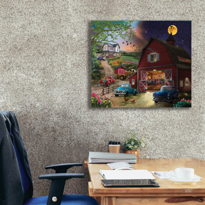 «Farm Life Night and Day» par Bigelow, illustrations sur toile