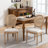 French Country Style 37.7-inch-High Dining Chairs, Set of 2; Rattan Oval-Back Chairs, Solid Wood Dining Chairs-1908861276-1912009555-1908861279